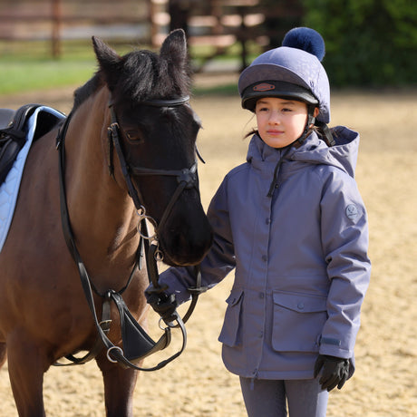 Shires Aubrion Children's Palisade Waterproof Coat #colour_blue