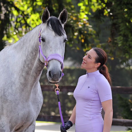 Shires ARMA Comfy Fleece Headcollar & Rope #colour_lavender