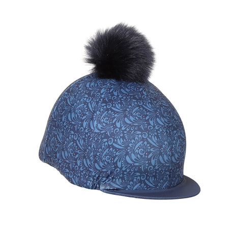 Shires Aubrion Hyde Park Hat Cover #colour_navy-paisley