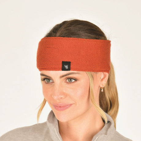 Weatherbeeta Adults Fleece Lined Ponytail Headband #colour_red-ochre