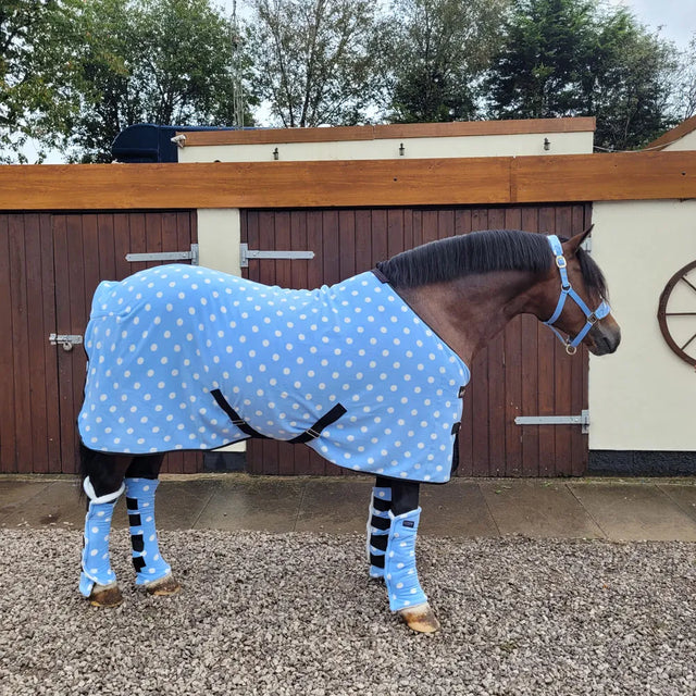 Supreme Products Dotty Fleece Rug #colour_beautiful-blue