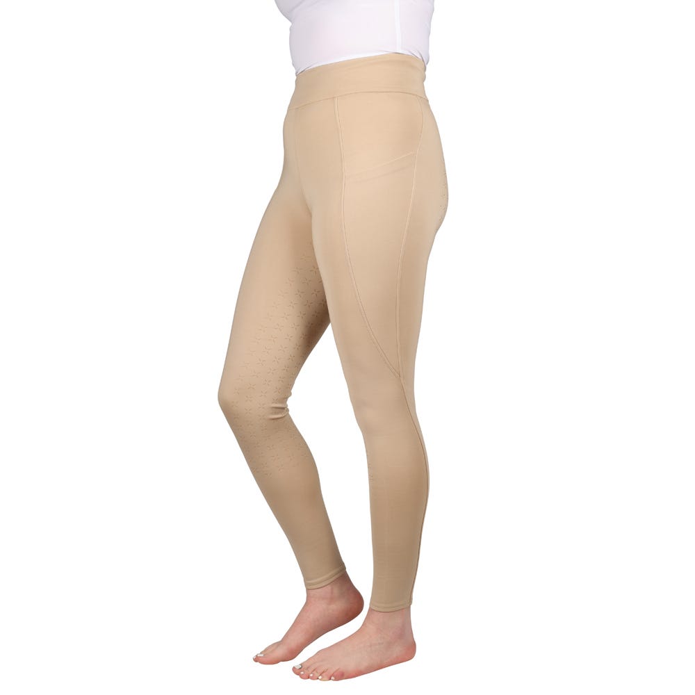 Hy Equestrian Melton Flex Riding Tights #colour_beige