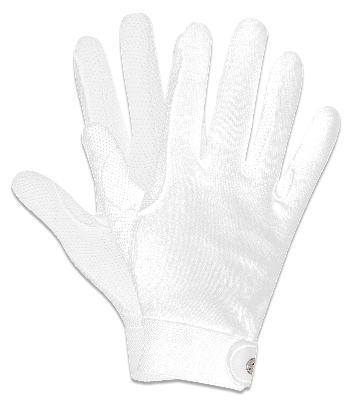 E.L.T Picot Adult Knit-Cotton Gloves #colour_white