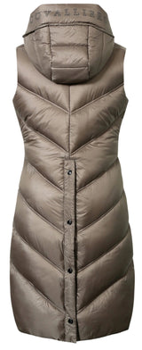 Covalliero Ladies Padded Long Vest #colour_taupe