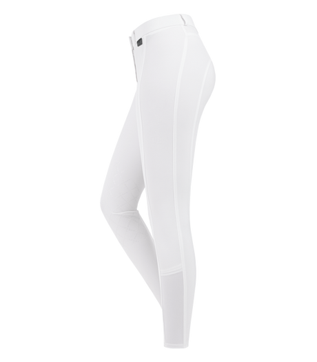 E.L.T Micro Ladies Knee Silicone Riding Breeches #colour_white