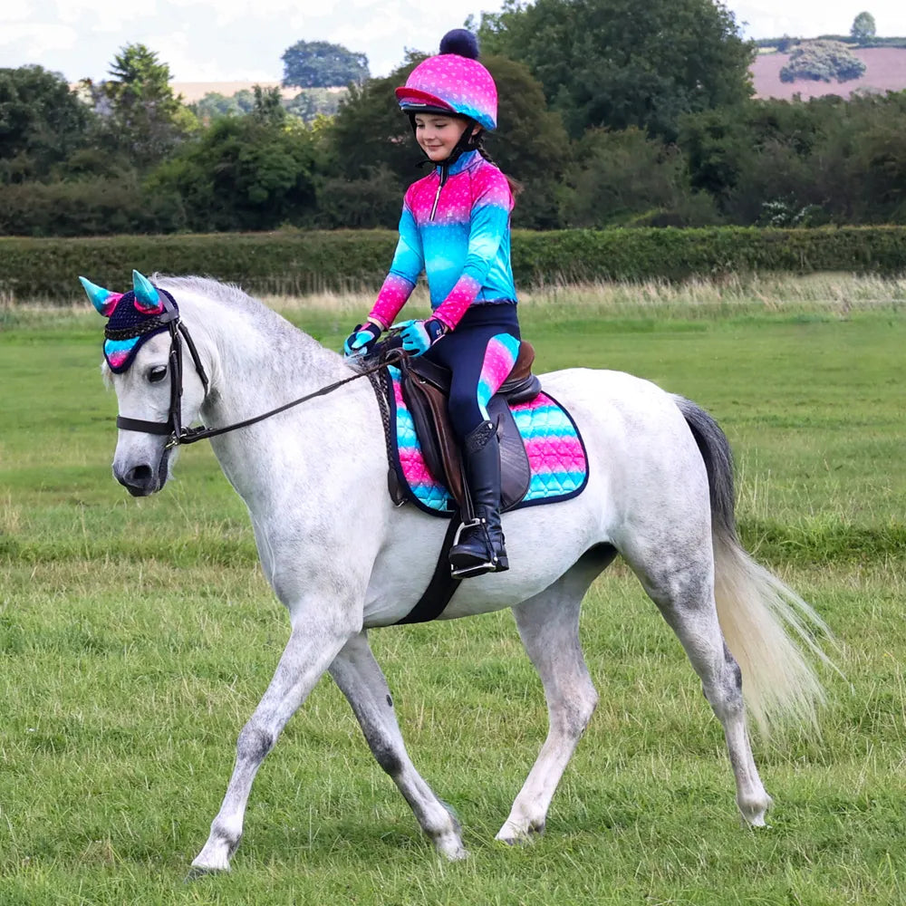 Dazzling Diamond Fly Veil by Little Rider #colour_navy