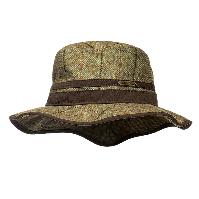 Baleno Caitlin Multiple-Purpose Tweed Hat #check-khaki