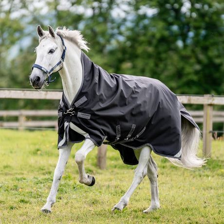 Horseware Ireland Rambo Wug Turnout Heavy 400g #colour_black-thunderstorm-grey-silver