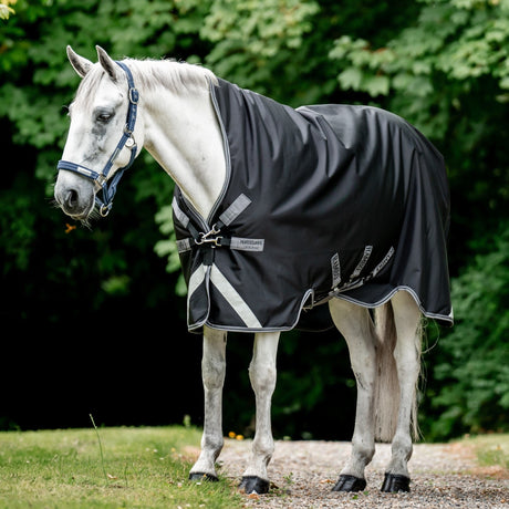 Horseware Ireland Rambo Wug Turnout Lite 0g #colour_black-thunderstorm-grey-silver