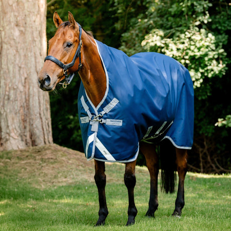 Horseware Ireland Amigo Bravo 12 Wug 400g Heavy Turnout Rug #colour_navy-titanium-grey-silver