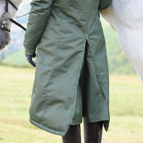 Shires Aubrion Ladies Halcyon Long Waterproof Coat #colour_green