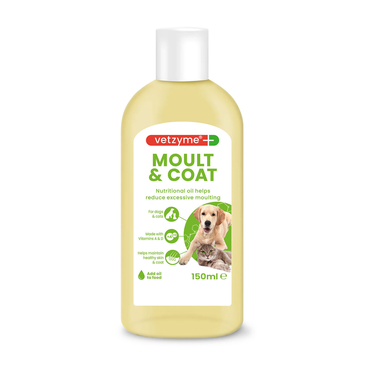 Vetzyme Moult & Coat Oil For Cats & Dogs