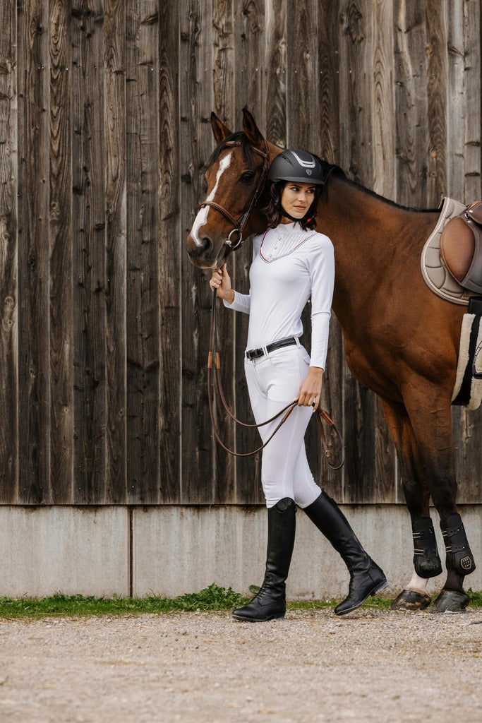 Equitheme Ladies Cabourg Polo Shirt  #colour_white