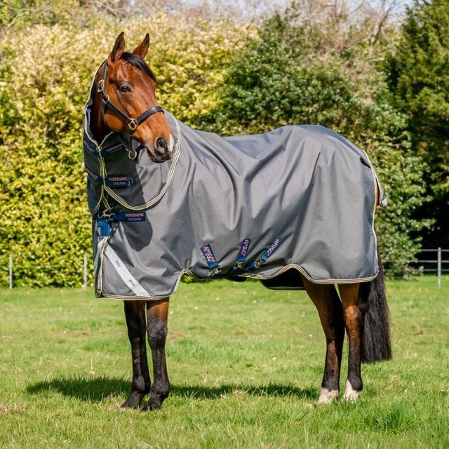 Horseware Ireland Amigo Bravo 12 Plus Bundle V-Front 50g Turnout Rug #colour_dark-shadow-navy-rose