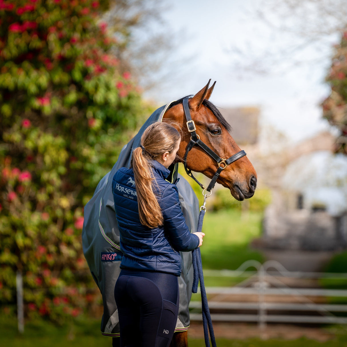 Horseware Ireland Amigo Bravo 12 Plus 0g Lite Turnout Rug #colour_shadow-navy-rose