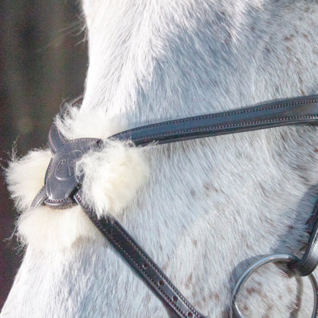 Henry James Sheepskin Grackle Bridle #colour_black