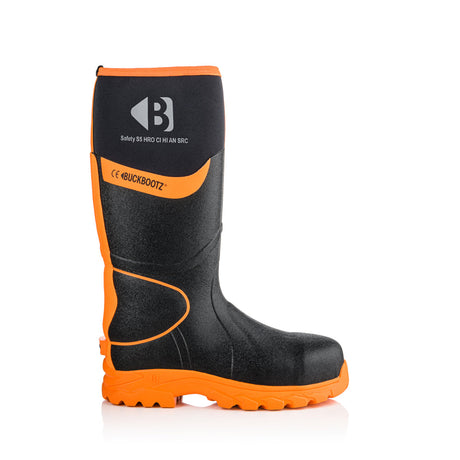 Buckbootz BBZ8000 High Visibility Neoprene/Rubber Safety Wellington Boot