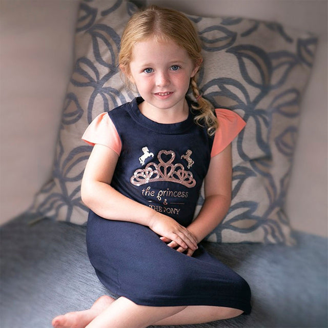 Hy Equestrian Little Rider The Princess and the Pony Nighty #colour_navy/peach