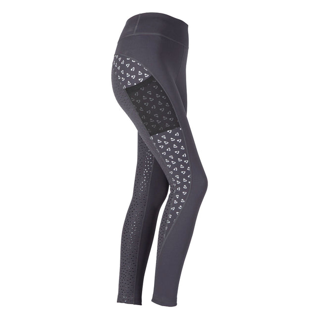 Shires Aubrion Coombe Full Grip Girls Riding Tights #colour_reflective