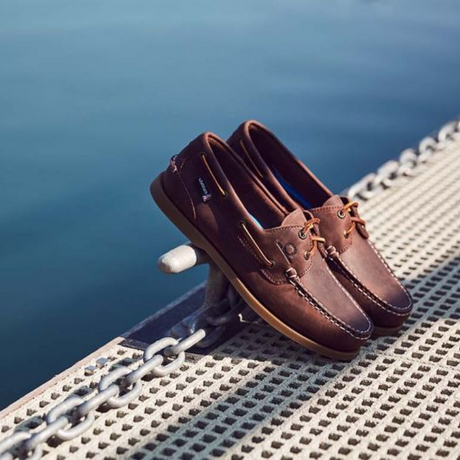 Chatham Deck II G2 Premium Leather Boat Shoes #colour_chocolate