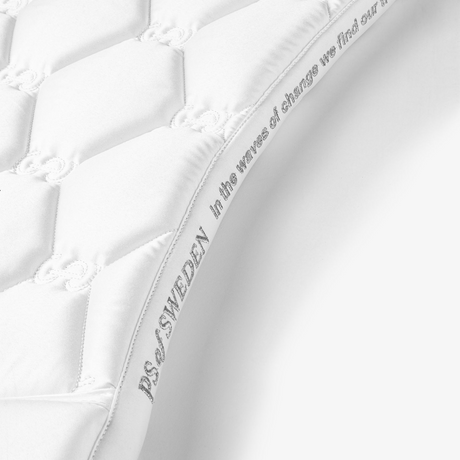 PS of Sweden White Signature Jump Saddle Pad #colour_white