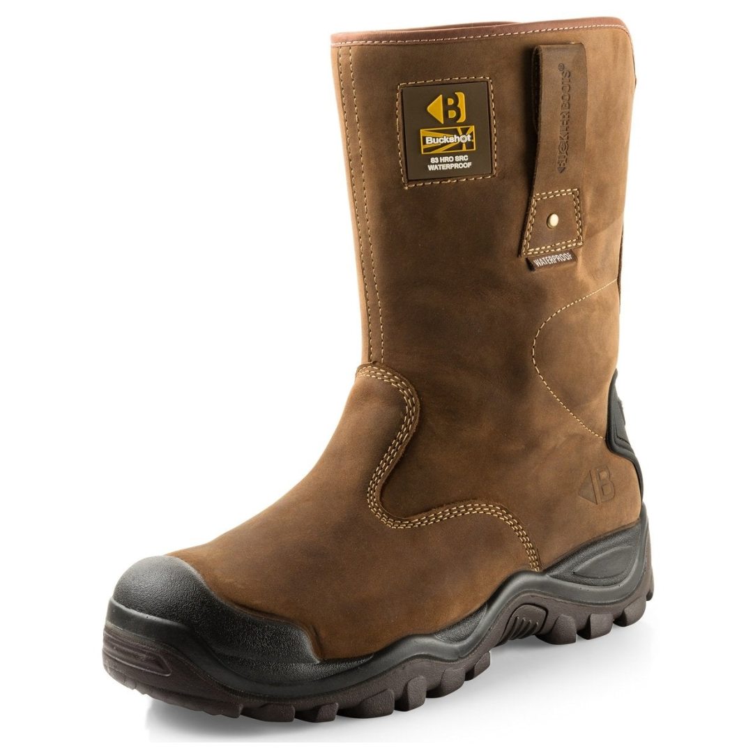 Buckbootz BSH010BR Safety Rigger Boot #colour_brown