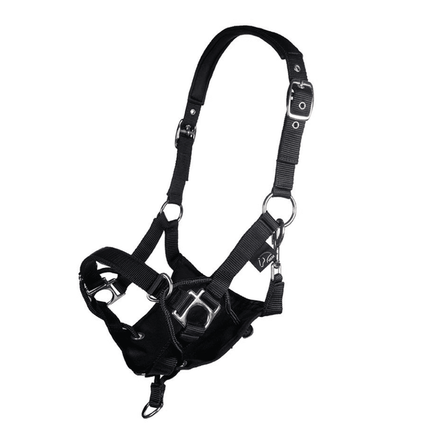 HKM Safe Control Style Head Collar #colour_black